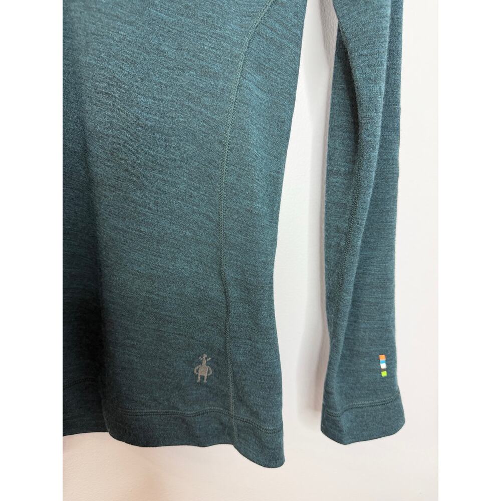 Smartwool Classic Thermal Merino Base Layer 1/4 Zip Twilight Blue Women's XL - Picture 6 of 11